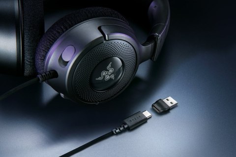 Zestaw słuchawkowy Razer Kraken V4 X Przewodowa Opaska na głowę Gaming USB Type-C / USB Type-A Czarny RAZER