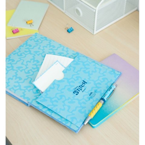 Disney Stitch - Pluszowy notatnik A5 + długopis latarka z kolekcji Tropical Stitch