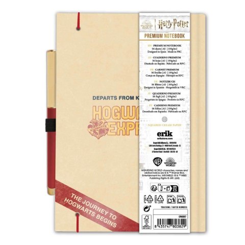 Harry Potter - Notatnik / Notes A5 z długopisem Platform 9 3/4 Harry Potter
