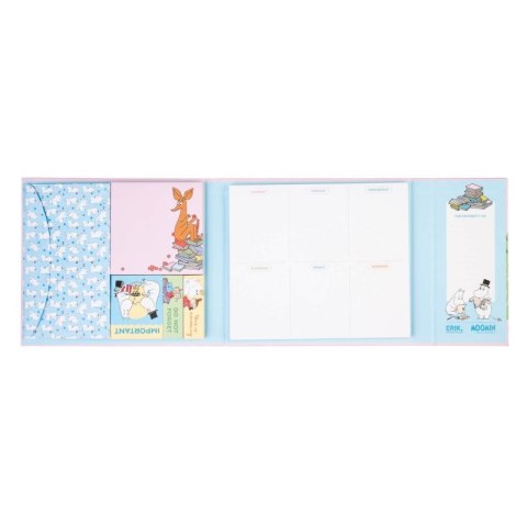 Muminki - Planner tygodniowy A4 z karteczkami samoprzylepnymi Moomin