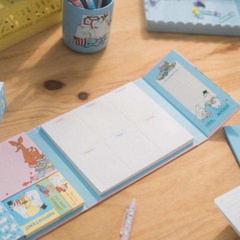 Muminki - Planner tygodniowy A4 z karteczkami samoprzylepnymi Moomin