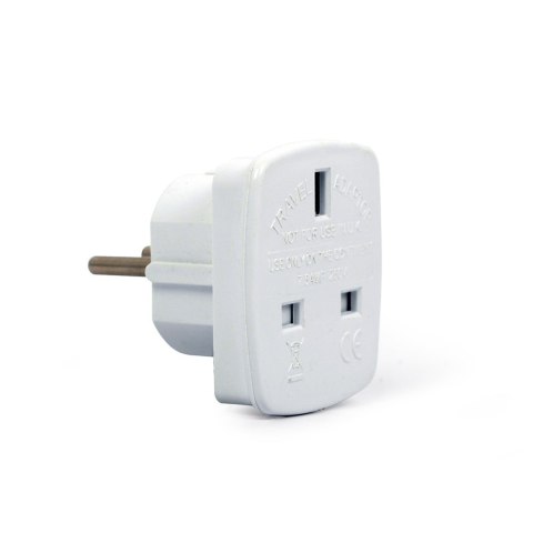 Adapter GEMBIRD A-AC-UKEU-001 (Angielski F - PL (10A) M; kolor biały) GEMBIRD