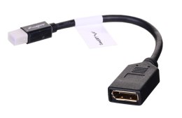 Adapter Lanberg AD-0003-BK (Mini DisplayPort M - DisplayPort F; 0,10m; kolor czarny) Lanberg