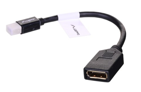 Adapter Lanberg AD-0003-BK (Mini DisplayPort M - DisplayPort F; 0,10m; kolor czarny) Lanberg
