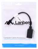 Adapter Lanberg AD-0003-BK (Mini DisplayPort M - DisplayPort F; 0,10m; kolor czarny) Lanberg