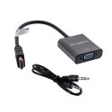 Adapter Lanberg AD-0017-BK (HDMI M - D-Sub (VGA) F; 0,20m; kolor czarny) Lanberg