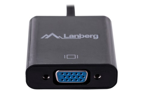 Adapter Lanberg AD-0017-BK (HDMI M - D-Sub (VGA) F; 0,20m; kolor czarny) Lanberg