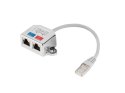 Adapter Lanberg AD-0026-S (RJ45 M - 2 x RJ45 F; kolor szary) Lanberg