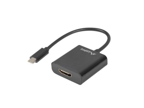 Adapter Lanberg AD-UC-HD-01 (USB typu C M - HDMI F; 0,15m; kolor czarny) Lanberg