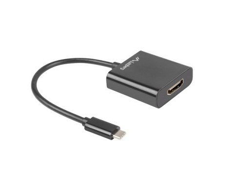 Adapter Lanberg AD-UC-HD-01 (USB typu C M - HDMI F; 0,15m; kolor czarny) Lanberg