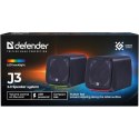 DEFENDER GŁOŚNIKI PC J3 2.0 6W LED USB CZARNE 65963 Defender