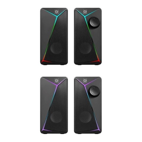 DEFENDER GLOSNIKI PC J5 2.0 6W LED USB CZARNE 65965 Defender