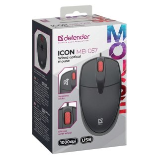 DEFENDER MYSZ ICON MB-057 CZARNA OPTICAL 1000dpi 3P Defender