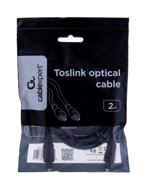 Kabel GEMBIRD CC-OPT-2M (Toslink M - Toslink M; 2m; kolor czarny) GEMBIRD