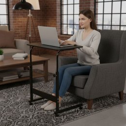 Mobilny stolik pod laptopa biurko dostawiane do fotela czarny ModernHome ModernHome