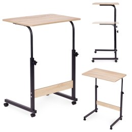 Mobilny stolik pod laptopa biurko dostawiane do fotela jasny dąb ModernHome ModernHome