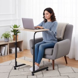 Mobilny stolik pod laptopa biurko dostawiane do fotela jasny dąb ModernHome ModernHome
