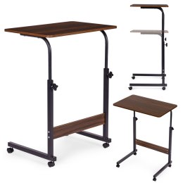 Mobilny stolik pod laptopa biurko dostawiane do fotela kanapy ciemny orzech ModernHome ModernHome