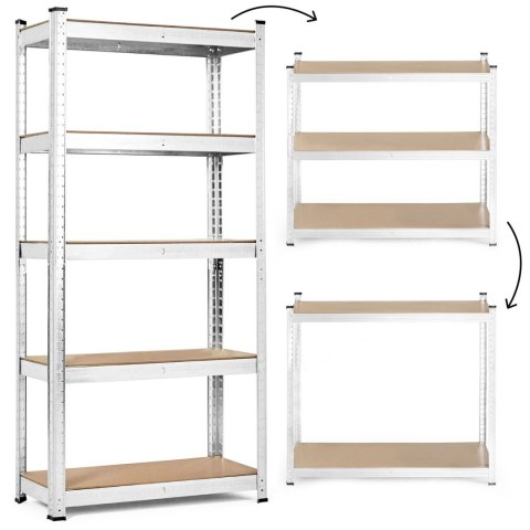 Regał magazynowy 180x90x40 cm stal galwanizowana 5 półek 875 kg ModernHome ModernHome