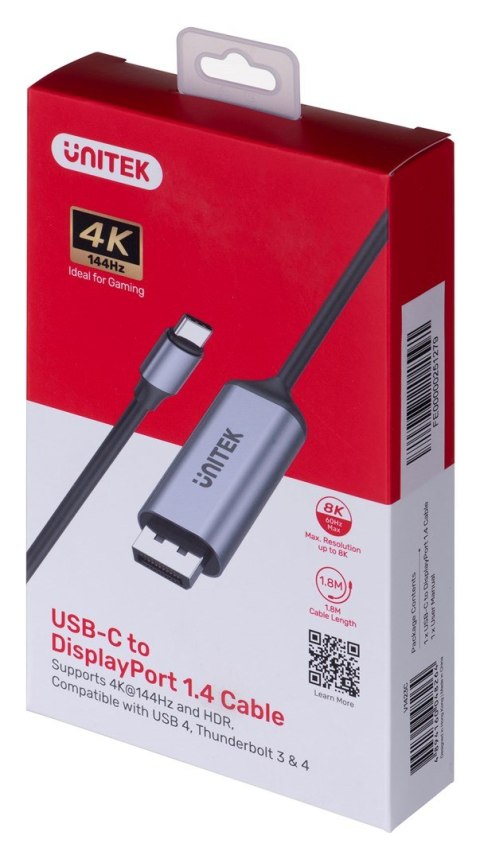 UNITEK KABEL ADAPTER USB-C - DP 1.4 8K 60HZ 1,8M UNITEK
