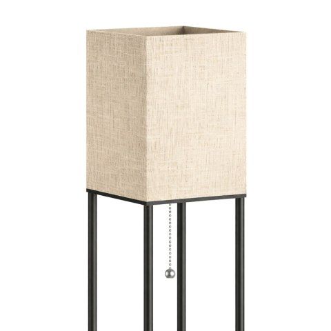 ZD178 Stojąca lampa podłogowa z półkami czarna e27 160cm ATL