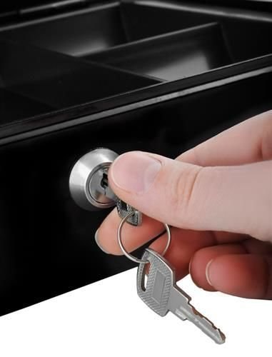 Kasetka na pieniądze duża czarna MALATEC