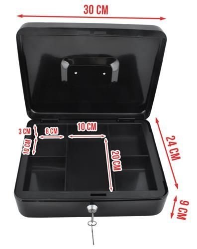 Kasetka na pieniądze duża czarna MALATEC