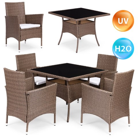 Komplet mebli ogrodowych z technorattanu 4 krzesła + stół MultiGarden MultiGarden