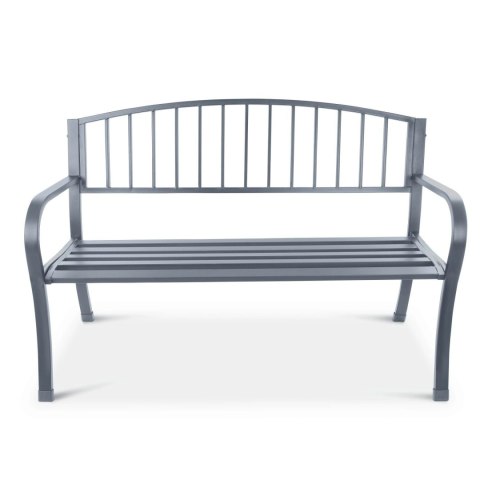 Ławka ogrodowa z oparciem parkowa na taras balkon metalowa konstrukcja grafitowa LONGWELL INDUSTRIAL LTD