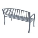 Ławka ogrodowa z oparciem parkowa na taras balkon metalowa konstrukcja grafitowa LONGWELL INDUSTRIAL LTD