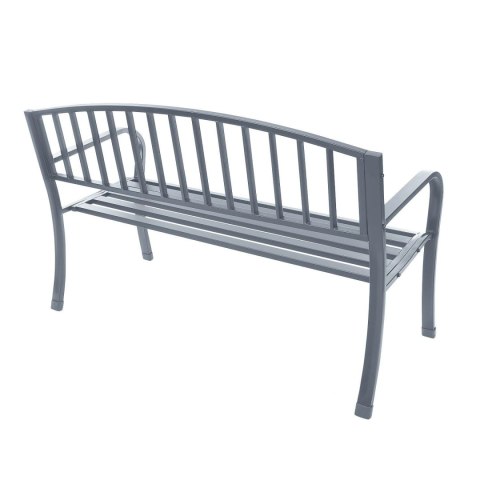 Ławka ogrodowa z oparciem parkowa na taras balkon metalowa konstrukcja grafitowa LONGWELL INDUSTRIAL LTD