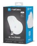 NATEC MYSZ WERTYKALNA CRAKE 2 BEZPRZEWODOWA 2400DPI BT 5.2 +2.4GHZ BIAŁA NATEC