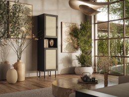 Witryna JUTA 50x39,5x190 czarny + linol calabria Cama MEBLE