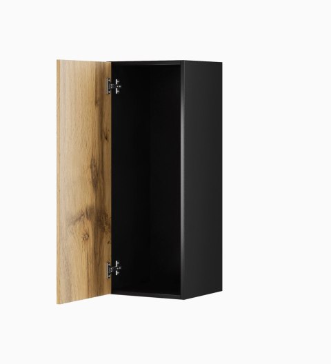 Witryna VIGO '90' pełna 90/35/32 czarny/dąb wotan Cama MEBLE