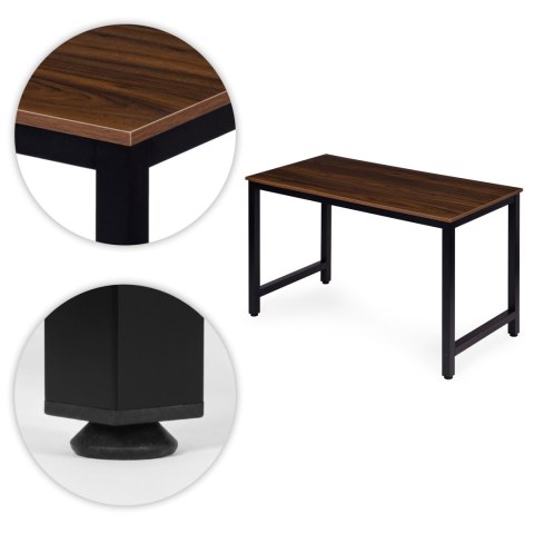 Biurko komputerowe szkolne stół 120x60 cm ciemny orzech ModernHome ModernHome