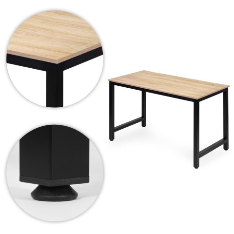 Biurko komputerowe szkolne stół 120x60 cm jasny dąb ModernHome ModernHome