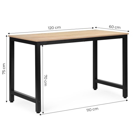 Biurko komputerowe szkolne stół 120x60 cm jasny dąb ModernHome ModernHome