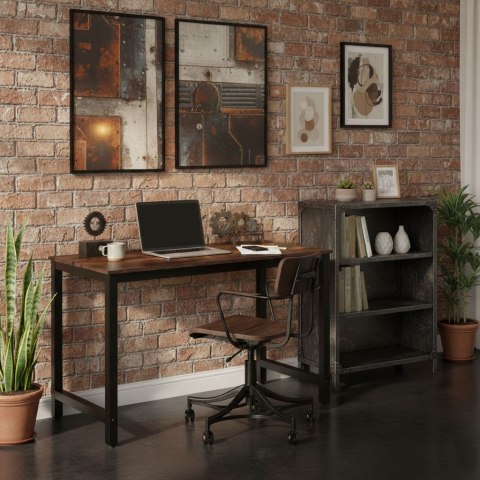 Biurko komputerowe szkolne stół 120x60 cm postarzany orzech ModernHome ModernHome