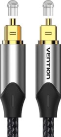 Kabel audio optyczny Vention w oplocie z aluminiowym złączem 5m szary Vention