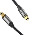 Kabel audio optyczny Vention w oplocie z aluminiowym złączem 5m szary Vention