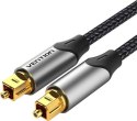 Kabel audio optyczny Vention w oplocie z aluminiowym złączem 5m szary Vention