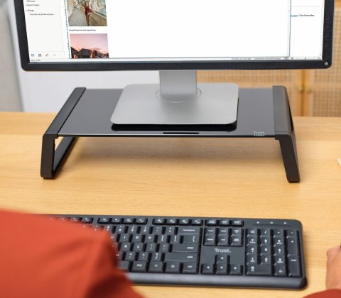 Podstawka pod monitor TRUST MONTA GLASS MONITOR STAND BLK 25271 Trust