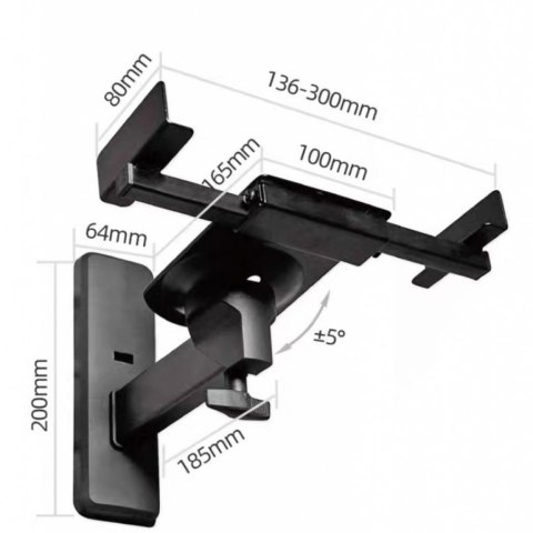 UCHWYT DO GŁOŚNIKÓW zaciskowy czarny 20kg 2szt G-10 ART ART