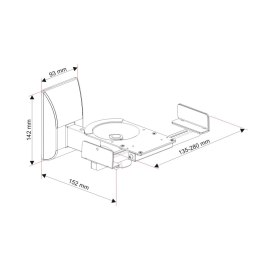 UCHWYT DO GŁOŚNIKÓW zaciskowy czarny 25kg 2szt G-04 ART ART