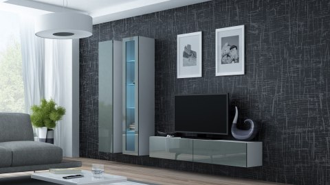 Witryna VIGO pełna'180' 180/40/30 biały/szary poł Cama MEBLE