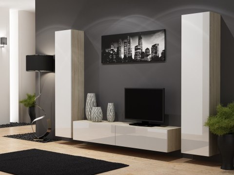 Witryna VIGO pełna'180' 180/40/30 sonoma/biały poł Cama MEBLE