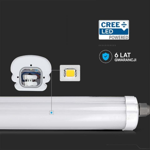 Oprawa hermetyczna LED V-TAC CREE CHIP G-series 120cm 36W 135Lm/W VT-1249 4000K 4820lm 6 Lat gwarancji