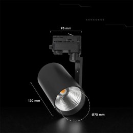 Oprawa szynosystem 3F V-TAC 20W LED CREE CHIP 20st czarna VT-11122 4000K 1620lm 6 lat gwarancji