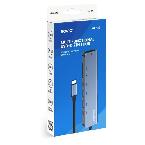 SAVIO HUB USB-C 7 W 1 AK-82 SAVIO