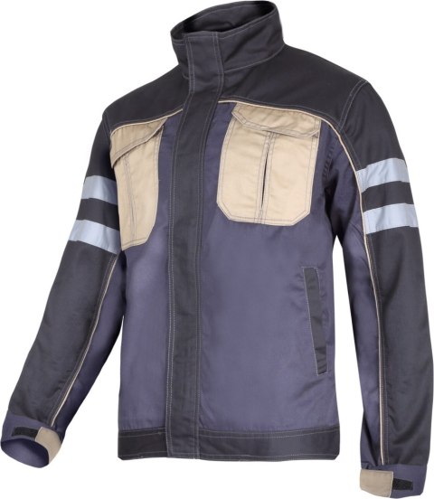 Bluza szar-czar-beż z pasami odblask., "2xl", ce, lahti Lahti Pro